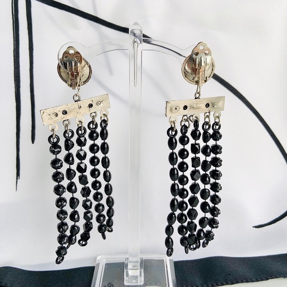 Vintage West Germany funky dangle clip earrings - Picture 3 of 6